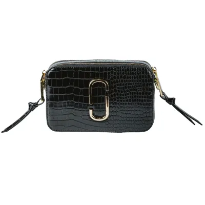 Coco Croc Cross Body Bag-T-Black